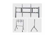 Seinäkiinnitys, AV-kiinnikkeet & AV-kalusteet - StarTech.com Startech cart - Easel - for flat panel - height-adjustable 3″ lockable wheels - space grey - Max 100 kg - recommended for 100" - ELB1-TV-CART