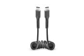USB kaapelit - SBS TECABLETYPCCSK USB-C spiral cable - USB-C 0.5m - black - TECABLETYPCCSK