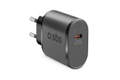 Puhelin - Adapterit & Laturit - SBS TETR1CPD25 25W USB-C Wall Charger with Power Delivery - Black - TETR1CPD25