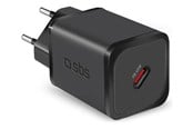 Puhelin - Adapterit & Laturit - SBS TETRGAN1C45W 45W GaN USB-C Wall Charger with Power Delivery - Black - TETRGAN1C45W