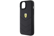 Puhelin - Kannet ja kotelot - Ferrari Quilted Metal Logo Case for iPhone 15 Plus - Black - 3666339171049