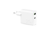 Puhelin - Adapterit & Laturit - Puro 25W Power Delivery USB-A USB-C Wall Charger - White - FCMTCUSBAC25WPDWHI