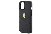 Puhelin - Kannet ja kotelot - Ferrari Quilted Metal Logo iPhone 15 Case - Black - 3666339171032
