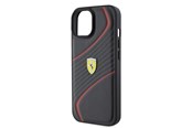 Puhelin - Kannet ja kotelot - Ferrari Twist Metal Logo Case for iPhone 15 - Black - 3666339170998