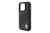 Puhelin - Kannet ja kotelot - Ferrari Perforated Waves Metal Logo Case for iPhone 15 Pro - Black - 3666339182090
