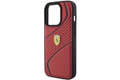 Puhelin - Kannet ja kotelot - Ferrari Twist Metal Logo Case for iPhone 15 Pro - Red - 3666339170974