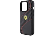 Puhelin - Kannet ja kotelot - Ferrari Twist Metal Logo Case for iPhone 15 Pro - Black - 3666339171018