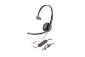Kuulokkeet - HP Poly Blackwire 3220 Stereo USB-C Headset +USB-C/A Adapter (8X228AA) - 8X228AA