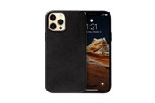 Puhelin - Kannet ja kotelot - CRONG Essential Cover - iPhone 12 Pro Max Faux Leather Case (Black) - CRG-ESS-IP1267-BLK
