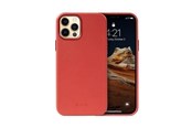 Puhelin - Kannet ja kotelot - CRONG Essential Cover - iPhone 12 Pro Max Faux Leather Case (Red) - CRG-ESS-IP1267-RED