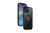 Puhelin - Kannet ja kotelot - CRONG Hybrid Frost MAG Cover - iPhone 15 Plus MagSafe Case (Black) - CRG-HFM-IP1567-BLK