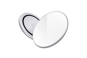 Puhelin - Adapterit & Laturit - CRONG PowerSpot Fast Wireless Charger – Aluminum 15W USB-C Qi Wireless Charger with Tempered Glass Coating (Silver White) - CRG-PS15W-WHI