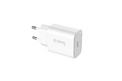 Puhelin - Adapterit & Laturit - CRONG USB-C Travel Charger – USB-C Power Delivery 20W Wall Charger (White) - CRG-TUSBC20-WHI