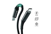 USB kaapelit - CRONG Armor Link - 100W PD 5A USB-C to USB-C Cable 200cm (Black) - CRG-AL200USCC-BLK