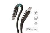 USB kaapelit - CRONG Armor Link - USB-C Lightning Fast Charging MFi Cable 150cm (black) - CRG-AL15USCL-BLK