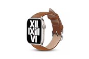 Smartwatch - Lisävarusteet - CRONG Noble Band - Genuine Leather Strap for Apple Watch 44/45/46/49 mm (Mocha) - CRG-44NOB-MKA