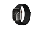 Smartwatch - Lisävarusteet - CRONG Nylon Reflex - Sport Band for Apple Watch 44/45/46/49 mm (Black) - CRG-44RFB-BLK