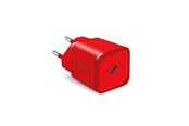 Puhelin - Adapterit & Laturit - SBS TETRGAN1C20R 20W GaN Wall Charger with Power Delivery - Red - TETRGAN1C20R