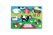 Palapelit - Melissa & Doug Wooden Peg Puzzle Farm Animals - 6075163