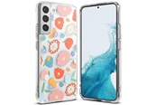 Puhelin - Kannet ja kotelot - Ringke Fusion Design Armored Case Cover with Gel Frame Samsung Galaxy S22+ (S22 Plus) Transparent (Floral) (F593R31) - 8809848204623