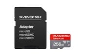 Muistikortti - SANDISK Ultra PLUS microSD/SD - 200MB/s - 256GB - SDSQUBQ-256G-GN6MA