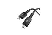 USB kaapelit - Spigen Essential USB C to USB C 100W Fabric Cable - black EB10015CC - ACA10421