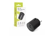 Puhelin - Adapterit & Laturit - Mobile Origin 30W Charger Plug PW33 - 2x USB-C - black - MO-PW33-BLK