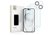Puhelintarvikkeet - Näytönsuojat - Tech-Protect Supreme Set for iPhone 15 2x Tempered Glass for Display / Tempered Glass for Camera - 9319456604696