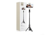 Puhelin - Muut lisävarusteet - Tech-Protect  L05S Bluetooth Selfie Stick with Tripod up to 105cm with LED Lamp - Black - 5906203690381