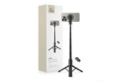 Puhelin - Muut lisävarusteet - Tech-Protect L06S Bluetooth magnetic selfie stick with MagSafe remote control tripod up to 82cm and 360 head - black - 5906203691241