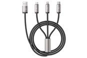 USB kaapelit - Tech-Protect UltraBoost 3in1 USB-A - Lightning / USB-C / micro USB 3.5A 1m - Grey - 5906203691272