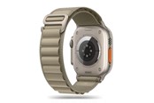 Smartwatch - Lisävarusteet - Tech-Protect Nylon Pro Strap for Apple Watch 4 / 5 / 6 / 7 / 8 / 9 / SE / Ultra 1 / 2 (42/44/45/49 mm) - Titanium Olive - 5906302301539