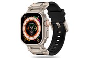Smartwatch - Lisävarusteet - Tech-Protect Delta Pro Strap for Apple Watch 4 / 5 / 6 / 7 / 8 / 9 / SE / Ultra 1 / 2 (42 / 44 / 45 / 49 mm) - Black and Titanium - 5906302307821