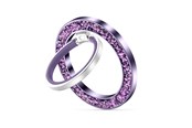 Puhelin - Muut lisävarusteet - Tech-Protect MMR200 magnetic handle / ring with MagSafe - purple with crystals - 5906302308439