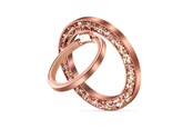 Puhelin - Muut lisävarusteet - Tech-Protect MMR200 magnetic handle / ring with MagSafe - pink with crystals - 5906302308774