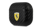 Puhelin - Kannet ja kotelot - Ferrari On Track PU Carbon Case for AirPods 3 - Black - 3666339009632