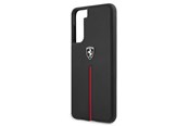 Puhelin - Kannet ja kotelot - Ferrari Off Track Leather Nylon Stripe Case for Samsung Galaxy S21 - Black - 3700740496152