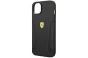 Puhelin - Kannet ja kotelot - Ferrari Leather Stamp Sides Case for iPhone 14 Plus - Black - 3666339062453