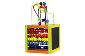 Vauva- ja taaperolelut - Primi Passi - Wooden Activity Cube with Spiral 5 in 1 Large - PP1068