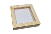 Puulelut - Playwood Wooden Money Box Plexiglass with White Back Medium - SL228E