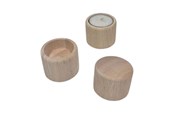 Puulelut - Playwood Wooden Tealight Holder Round Standing - SL204BRU