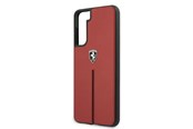 Puhelin - Kannet ja kotelot - Ferrari Off Track Leather Nylon Stripe Case for Samsung Galaxy S21 - Red - 3700740496183