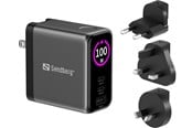 Puhelin - Adapterit & Laturit - Sandberg Travel Charger PD100W Display - 441-71