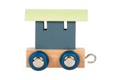 Puulelut - Small Foot - Wooden Letter Train Polar - Wagon Blue Green - 12 pieces - 12565-display12