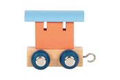 Puulelut - Small Foot - Wooden Letter Train Polar - Wagon Salmon Pink Blue - 12 pieces - 12567-display12