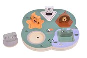 Palapelit - Small Foot - Wooden 3D Animal Sounds Puzzle Safari Puu - 12756