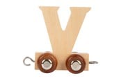 Puulelut - Small Foot - Wooden Letter Train - V - 12 pieces - 7481-display12