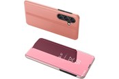 Puhelin - Kannet ja kotelot - Hurtel Clear View Case Cover for Samsung Galaxy A24 4G Cover with a Flap Pink - 9145576275955