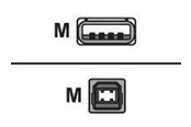 USB kaapelit - Intermec - USB cable - USB to USB Type B - 2 m - 321-576-004