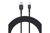 USB kaapelit - Aukey CB-NAC1 USB-C Type-C Power Delivery PD 60W 3A 1m nylon - Black - CB-NAC1